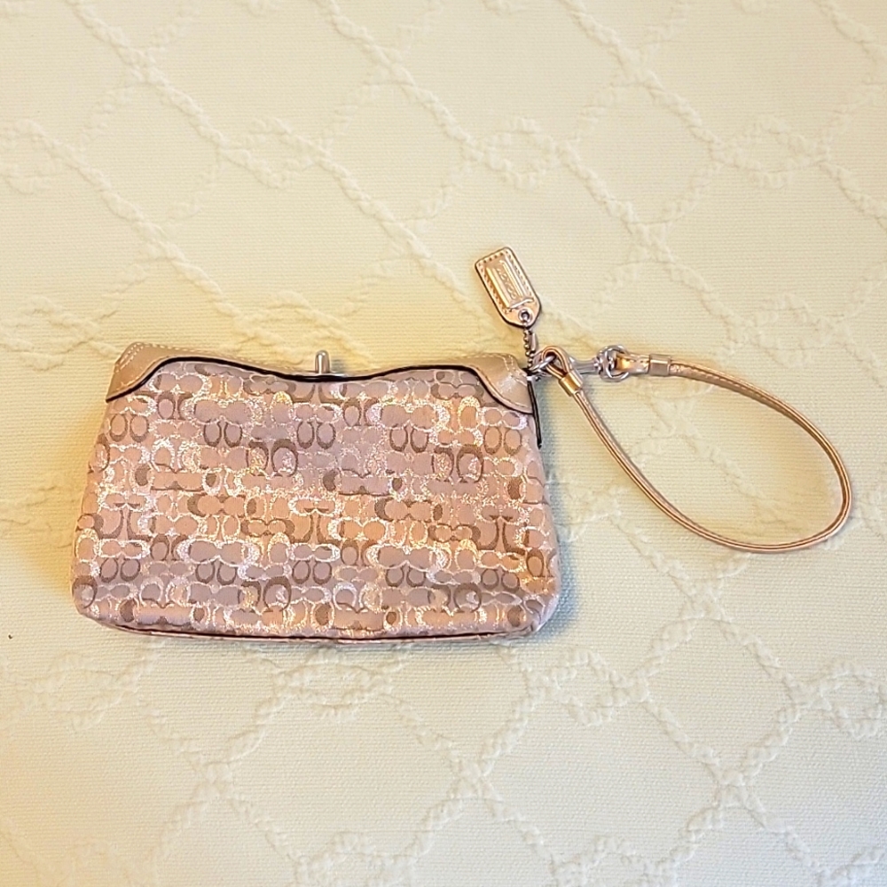 Coach gold wristlet